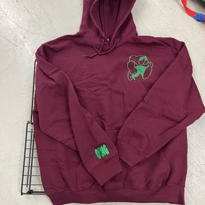 Niicethings screenprinted hoodie with embroidered cuffs. Never worn